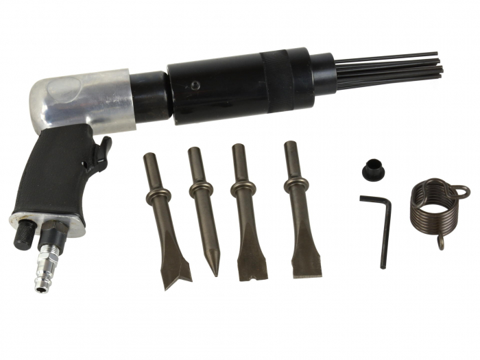 Set ciocan pneumatic curatare sablare cu ace + dalta pneumatica cu accesorii (G03145) [2]