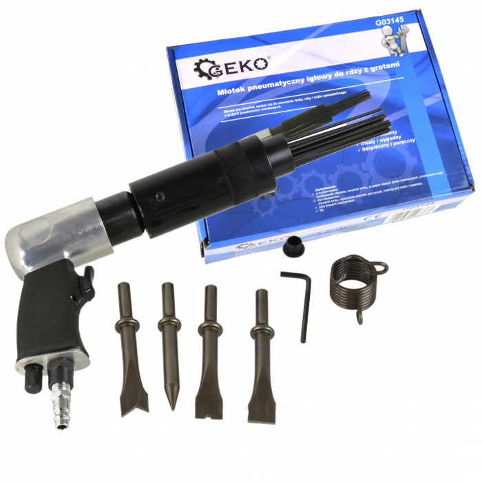 Set ciocan pneumatic curatare sablare cu ace + dalta pneumatica cu accesorii (G03145) [1]
