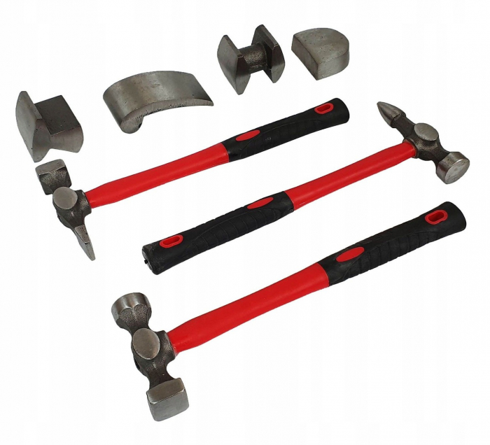 Set ciocane stecluri nicovala 7 piese caroserie auto (S11020) [2]