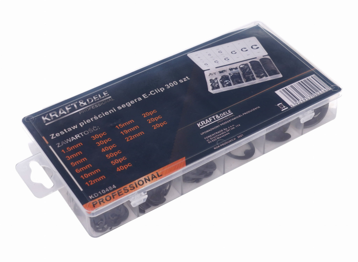 Set clipsuri inel blocare siguranta tip E 300piese (KD10484) [7]