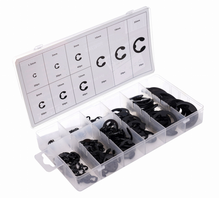 Set clipsuri inel blocare siguranta tip E 300piese (KD10484) [2]