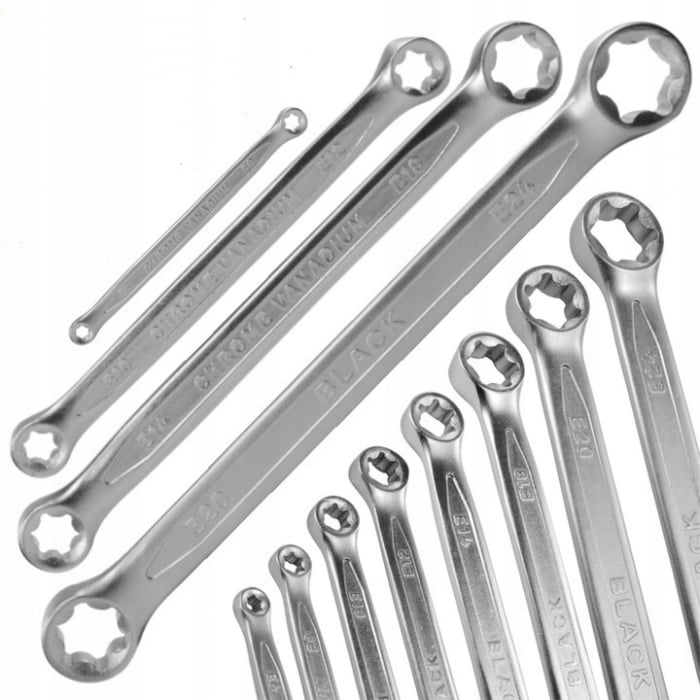 Set complet 47 chei combinate inelare torx tip C semideschise cotite 6-32mm (16010) [2]