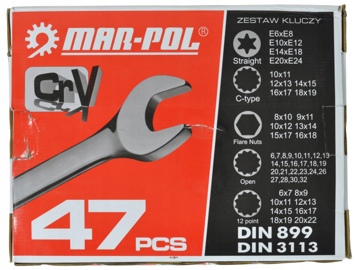 Set complet 47 chei combinate inelare torx tip C semideschise cotite 6-32mm (M58140) [3]