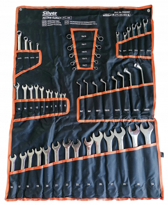 Set complet 47 chei combinate inelare torx tip C semideschise cotite 6-32mm (S10987) [3]