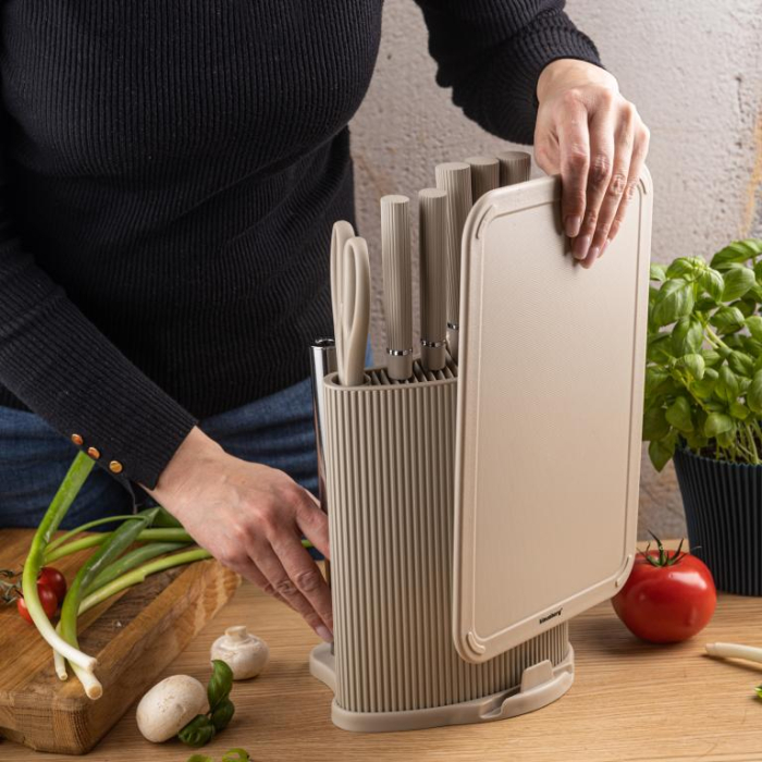 Set complet bucatarie material plastic si otel inoxidabil bej (KB-7978) [9]