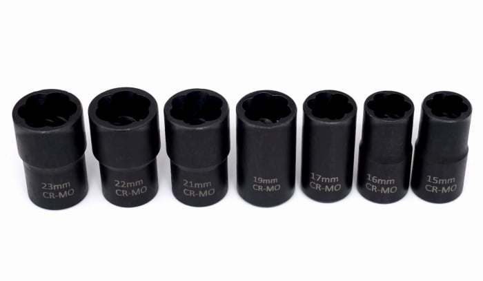 Set complet extractoare impact suruburi deteriorate rupte piulite rotunjite 15 piese (KD11793) [14]