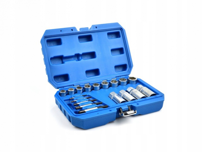 Set complet extractoare suruburi deteriorate rupte piulite rotunjite 17 piese (G30035) [7]