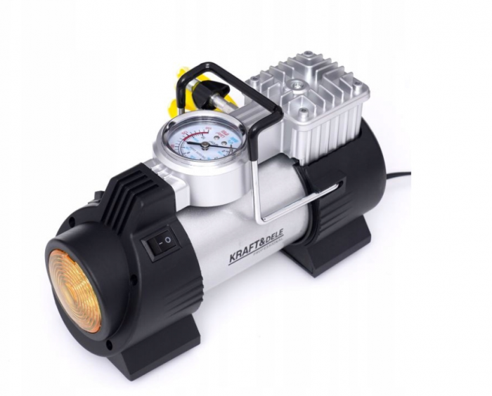 Set compresor auto 12V cu manometru prelungitor (KD1468) [7]