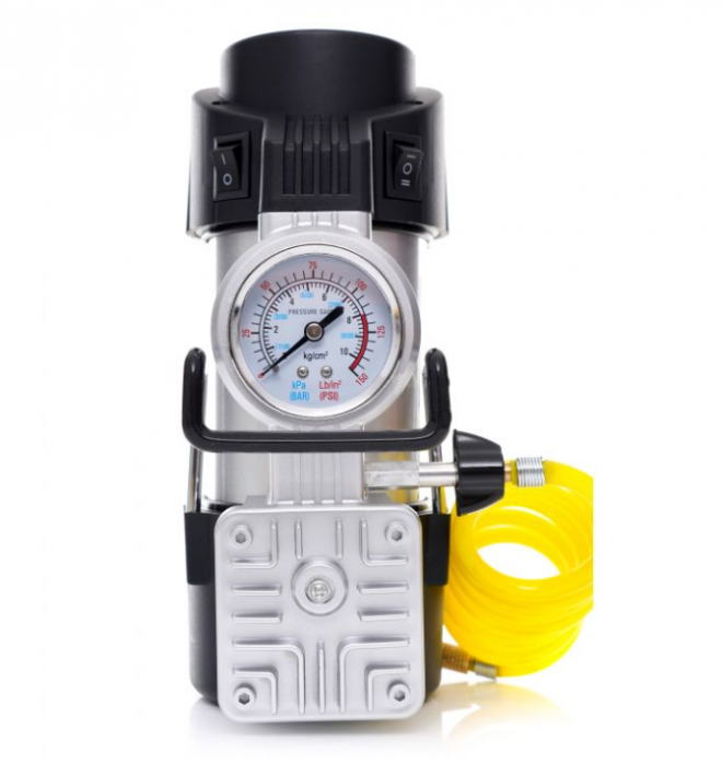 Set compresor auto 12V cu manometru prelungitor (KD1468) [5]