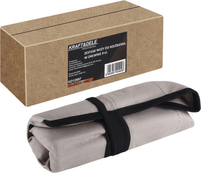 Set cutite pentru sculptura in lemn 9 piese cu husa (KD12697) [10]