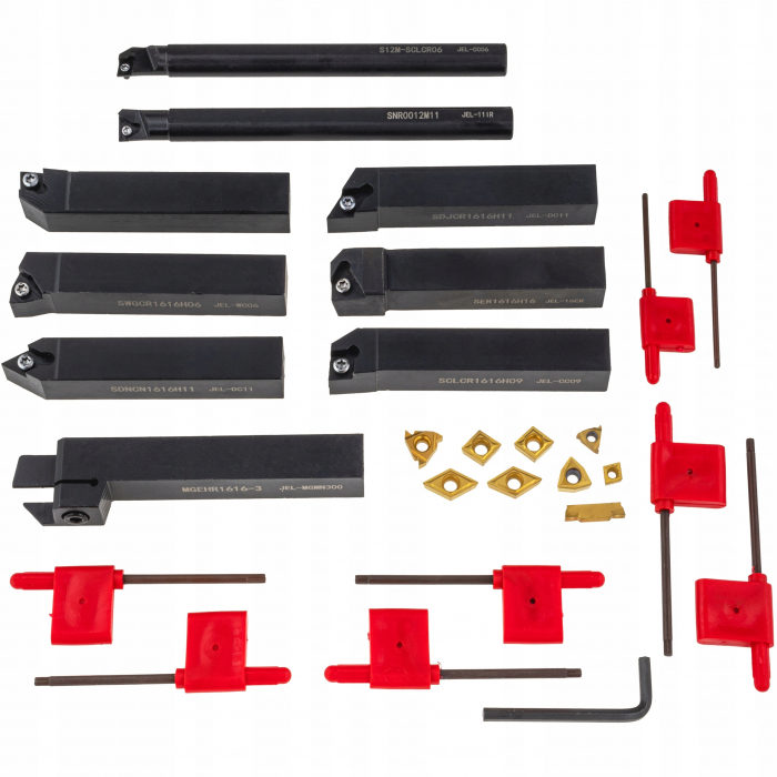 Set cutite strung cu placa inlocuibila instrument dalti strunjire 16X16mm si 12x12mm 27piese (S12021) [1]