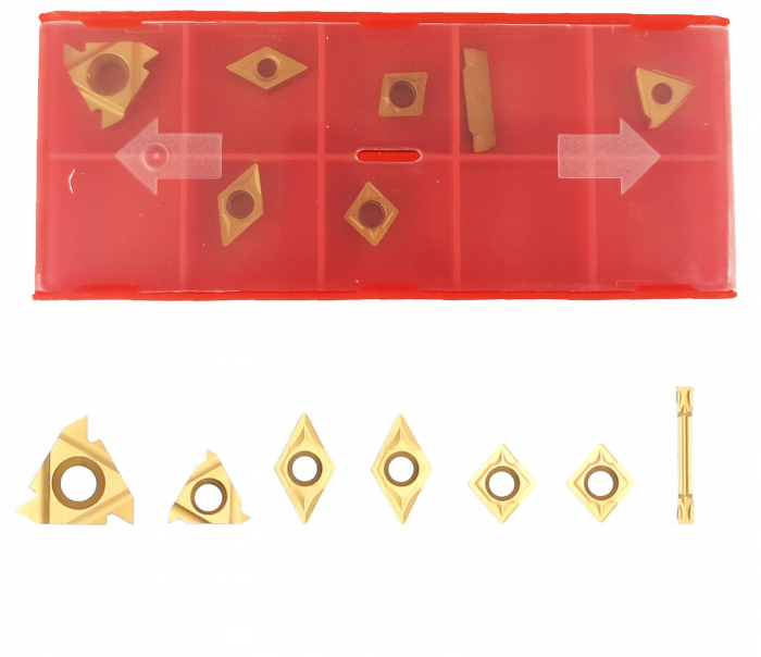 Set cutite strung cu placa inlocuibila instrument dalti strunjire 8x8mm 24piese (S12018) [5]