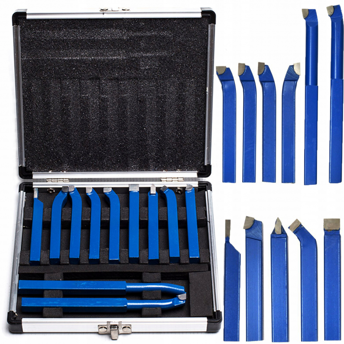 Set cutite strung instrument dalti strunjire 10x10 11piese cu valiza (S10882) [1]