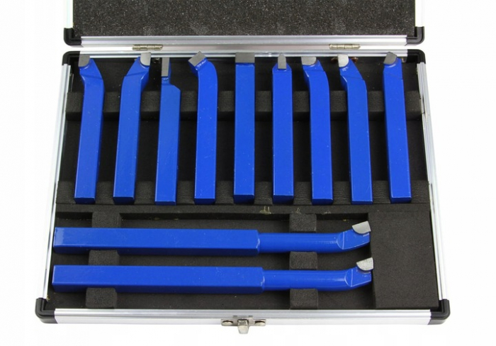 Set cutite strung instrument dalti strunjire 12x12 11piese cu valiza (M22360) [3]
