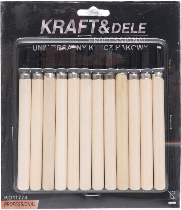 Set dalti pentru sculptura in lemn 12 piese cu maner lemn (KD11774) [2]