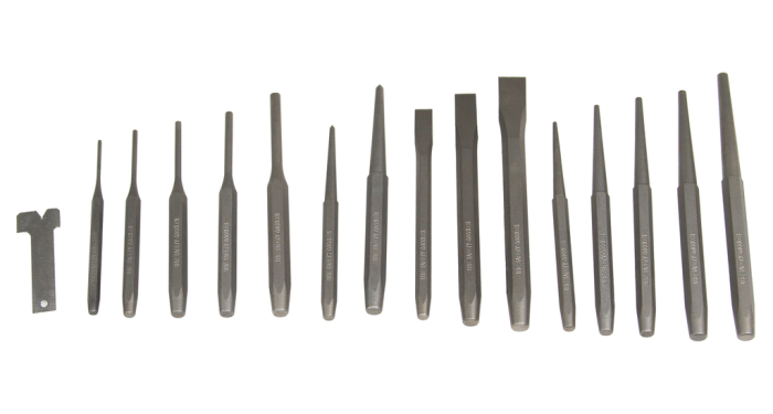Set dalti poansoane si dornuri CrV 28 piese pentru metal  (M57482) [3]