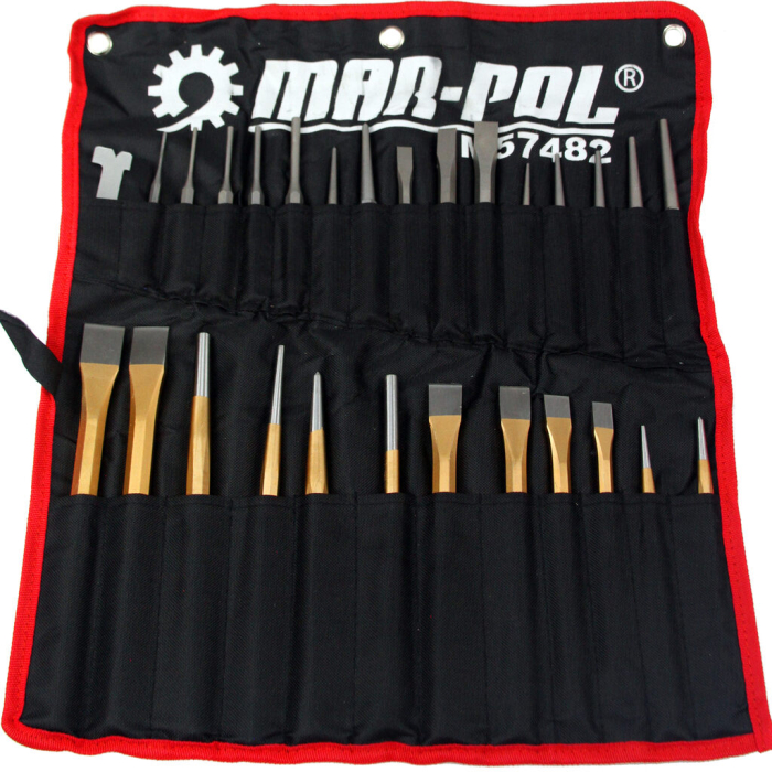 Set dalti poansoane si dornuri CrV 28 piese pentru metal  (M57482) [2]