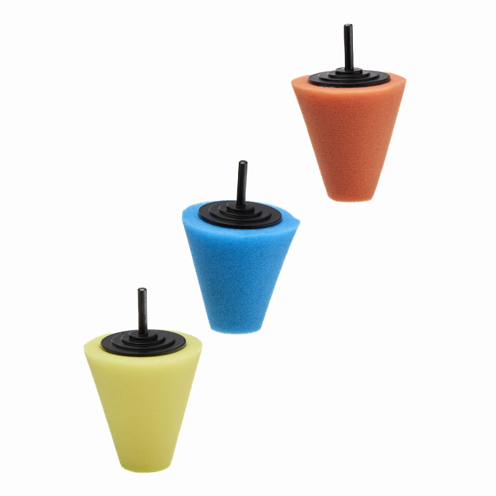 Set de 3 bureti tip con de lustruit pentru jante, 150 mm (KD1592) [2]