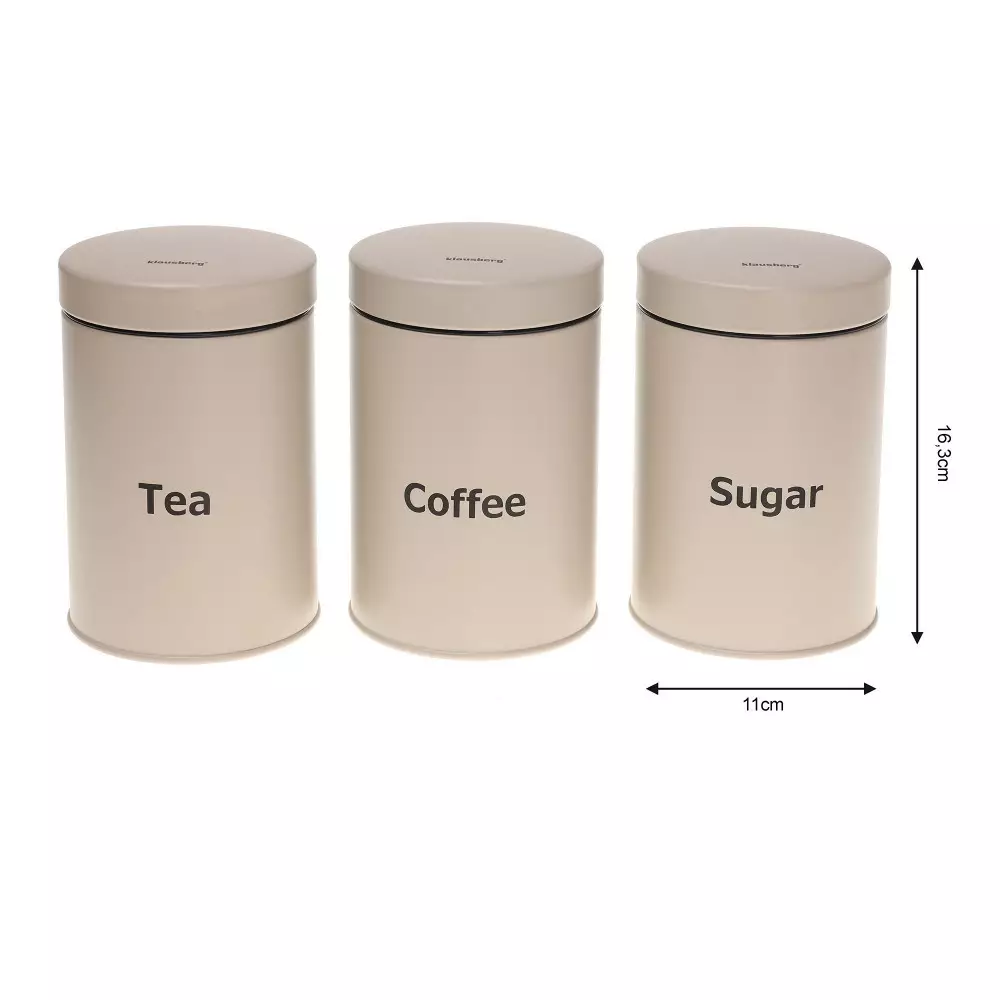 Set de 3 recipiente pentru bucatarie, bej (KB-7452) [2]