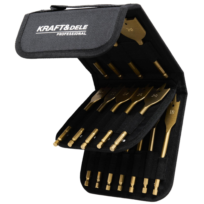 Set de burghie plate pentru lemn 6-38mm (KD10637) [5]