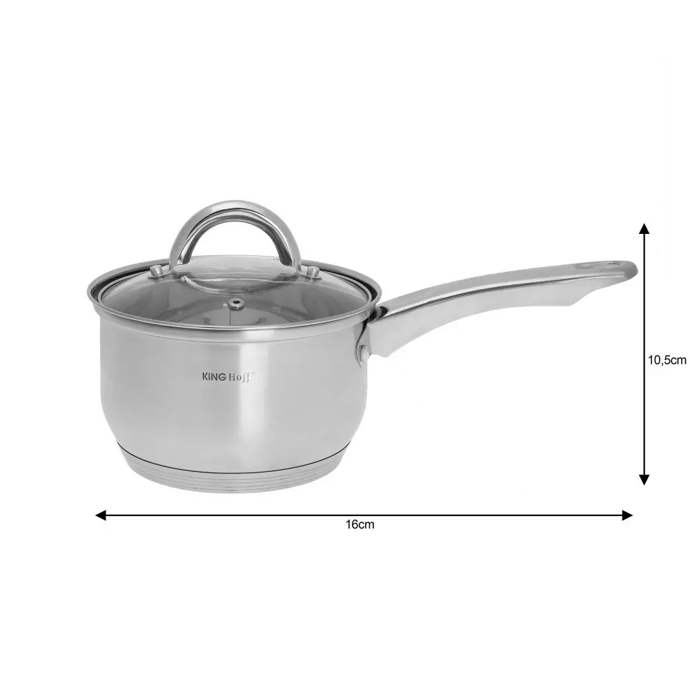 Set de oale din otel inoxidabil, 10 piese, 5 oale si 5 capace, diametru 16, 16, 18, 20, 24 cm (KH-4449) [8]