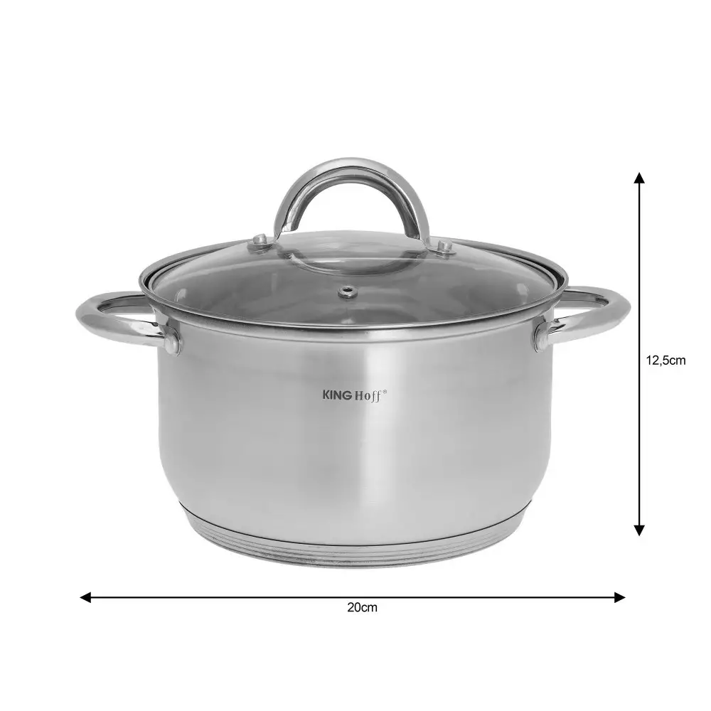 Set de oale din otel inoxidabil, 10 piese, 5 oale si 5 capace, diametru 16, 16, 18, 20, 24 cm (KH-4449) [4]