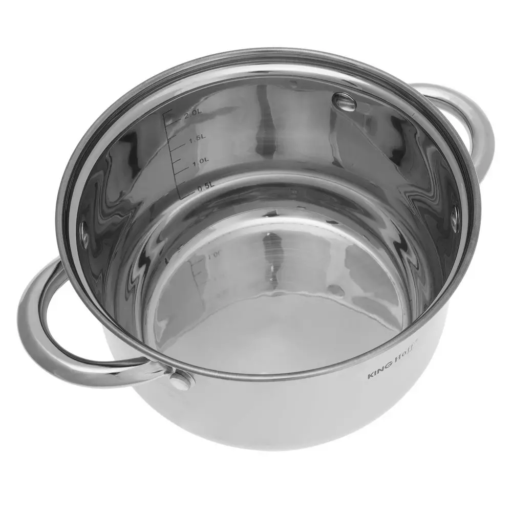 Set de oale din otel inoxidabil, 6 piese, 3 oale si 3 capace, diametru 18, 20, 24 cm (KH-4447) [4]