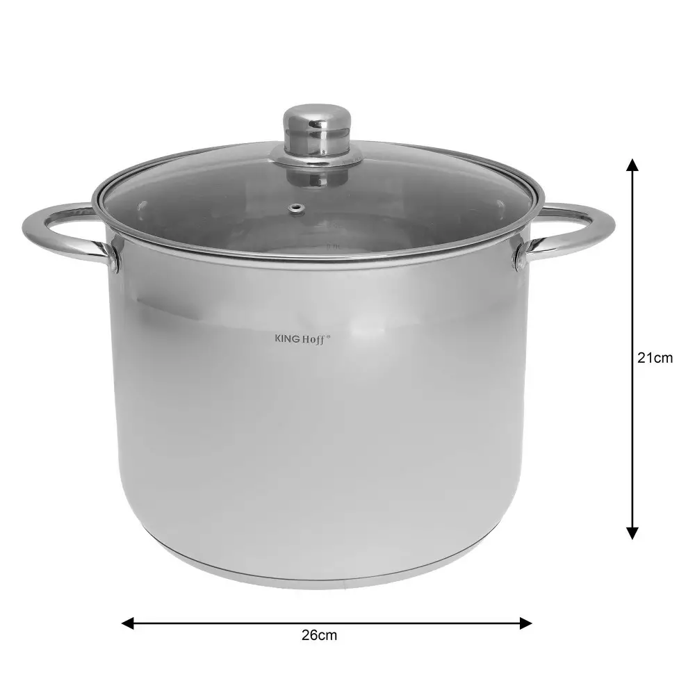 Set de oale din otel inoxidabil, 6 piese 3 oale si 3 capace, diametru 26, 28, 30 cm (KH-4312) [2]