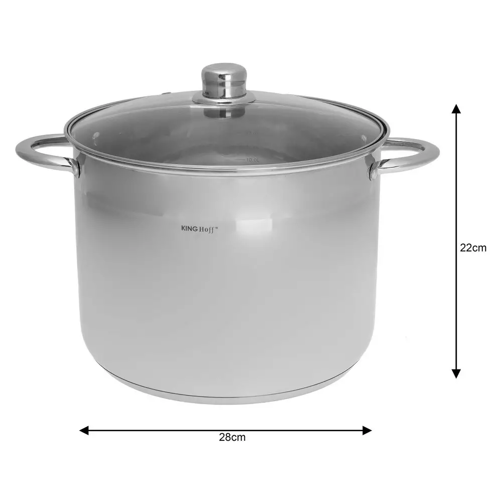 Set de oale din otel inoxidabil, 6 piese 3 oale si 3 capace, diametru 26, 28, 30 cm (KH-4312) [6]