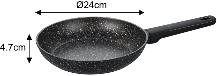 Set de oale si tigai cu strat antiaderent, 12 piese 6 vase, 4 capace, 2 suporturi, negru (KB-7830) [4]