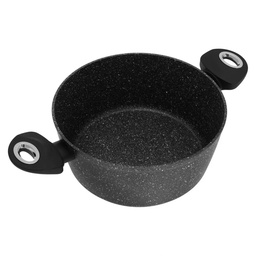 Set de vase pentru gatit  12 piese, invelis marmura neagra, 4 oale, 2 tigai, 4 capace si suporturi termorezistente (KB-7201) [6]
