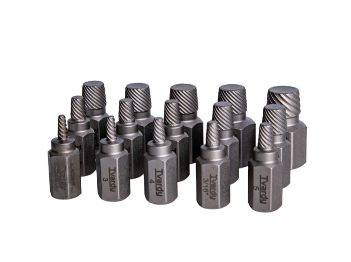 Set extractoare suruburi rupte 15 piese CrMo cu cap hexagonal (T00065) [6]