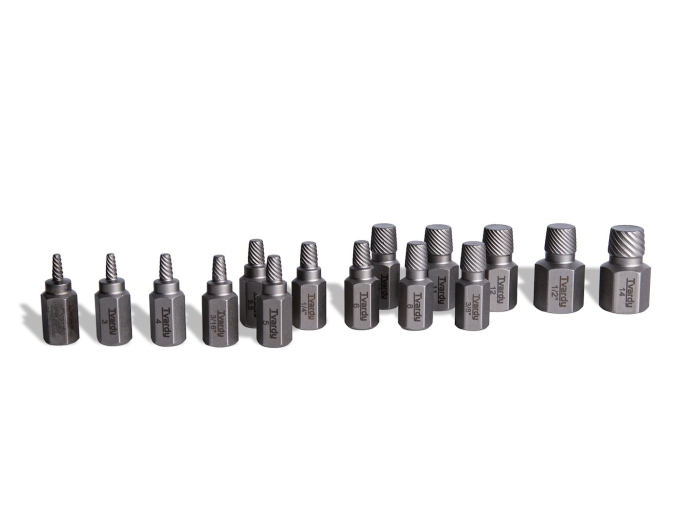 Set extractoare suruburi rupte 15 piese CrMo cu cap hexagonal (T00065) [5]