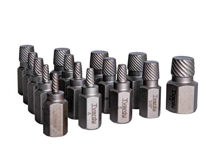 Set extractoare suruburi rupte 15 piese CrMo cu cap hexagonal (T00065) [11]