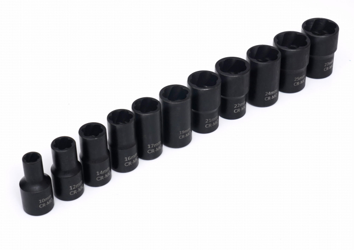 Set extractor 10-27mm suruburi piulite rotunjite deteriorate rupte (KD11792) [10]