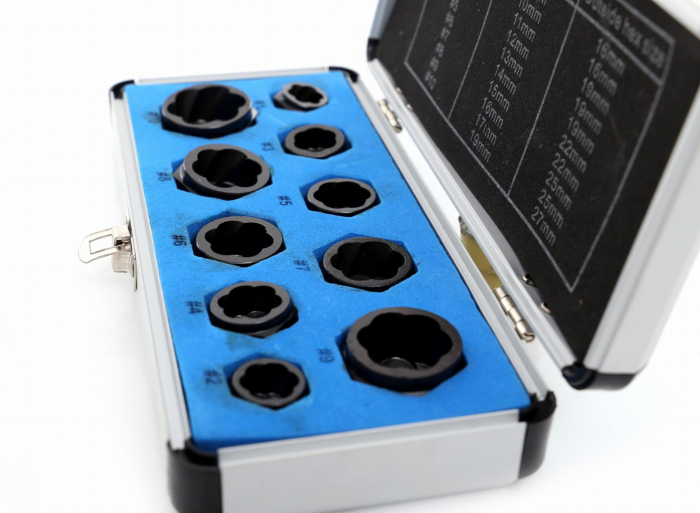 Set extractor 9-19mm suruburi piulite rotunjite deteriorate rupte 10 piese (KD10268) [6]