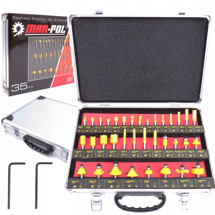 Set freza lemn 35 piese 8mm (M22550) [1]