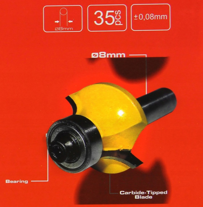 Set freza lemn 35 piese 8mm (M22550) [4]