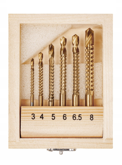 Set freze burghiu pentru lemn 3-8 mm 6 buc (KD997) [2]