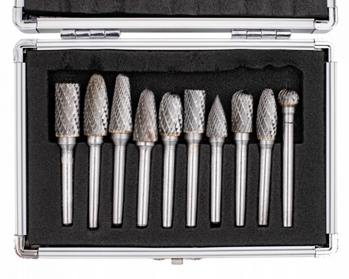 Set freze carbura de metal Tungsten Wolfram 10piese HSS (V05041) [2]