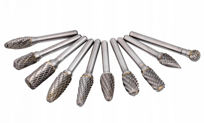 Set freze carbura de metal Tungsten Wolfram 10piese HSS (V05041) [5]