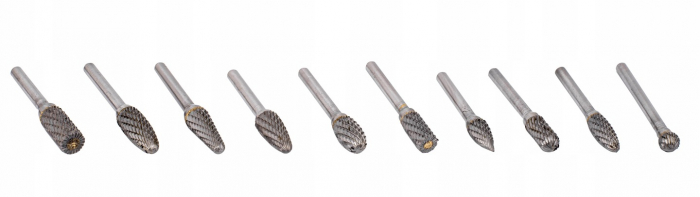 Set freze carbura de metal Tungsten Wolfram 10piese HSS (V05041) [3]