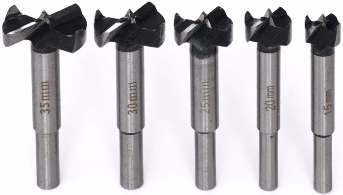 Set freze pentru lemn indepartare noduri si dopuri 10 piese 15-35 mm in cutie lemn (KD637) [13]