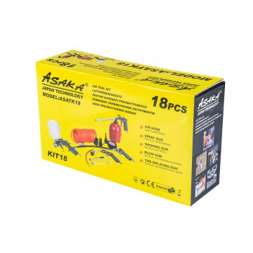 Set kit accesorii pneumatice 18 piese aer comprimat pentru compresor vopsit, suflat, antifonat  (ASATK) [15]