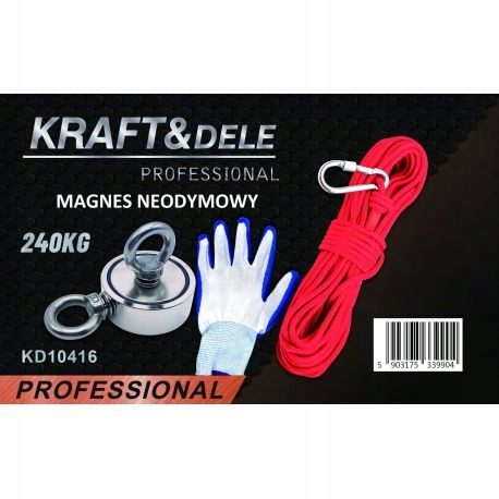 Set magnet neodium ridicat 240kg + franghie + manusi (KD10416) [4]