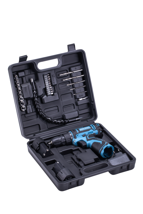 Set masina aparat de gaurit insurubat bormasina autofiletanta cu acumulator 18V 2 baterii 1.5Ah + accesorii (KD3354) [2]