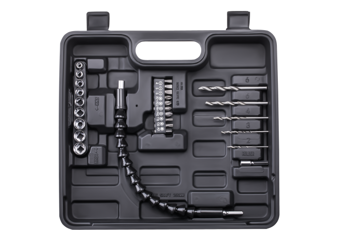Set masina aparat de gaurit insurubat bormasina autofiletanta cu acumulator 18V 2 baterii 1.5Ah + accesorii (KD3354) [16]