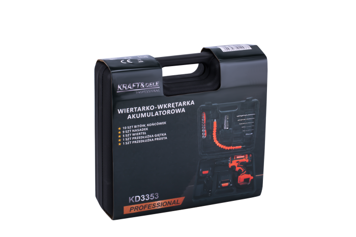Set masina aparat de gaurit insurubat bormasina autofiletanta cu acumulator 21V 2 baterii 2Ah + accesorii (KD3353) [18]
