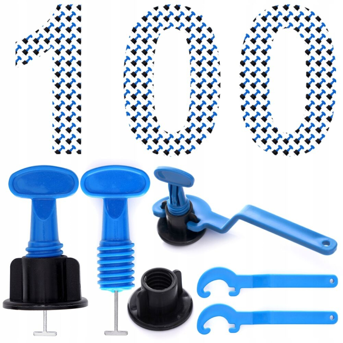 Set nivelare montare gresie faianta cleme pene 100 piese (TA4222) [1]