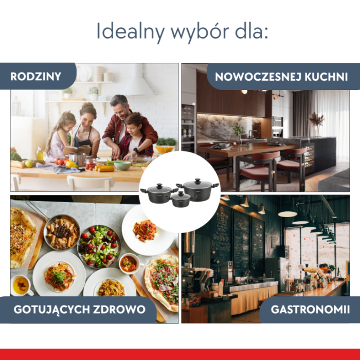 Set oale de gatit 6 piese cu invelis din marmura si capace (KB-7960) [11]